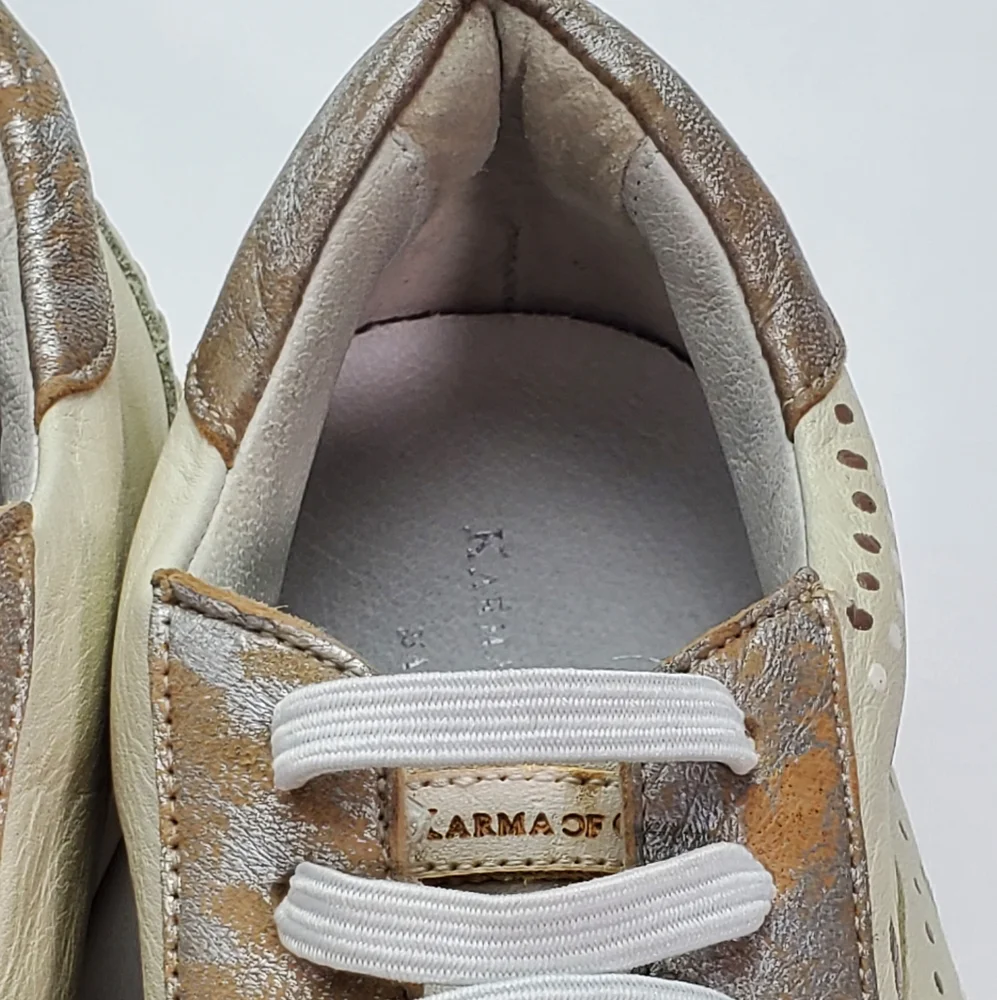 Karma Of Charme Naïf Hand Painted Leather Low Top Women Sneakers Sz 37 / US 6.5